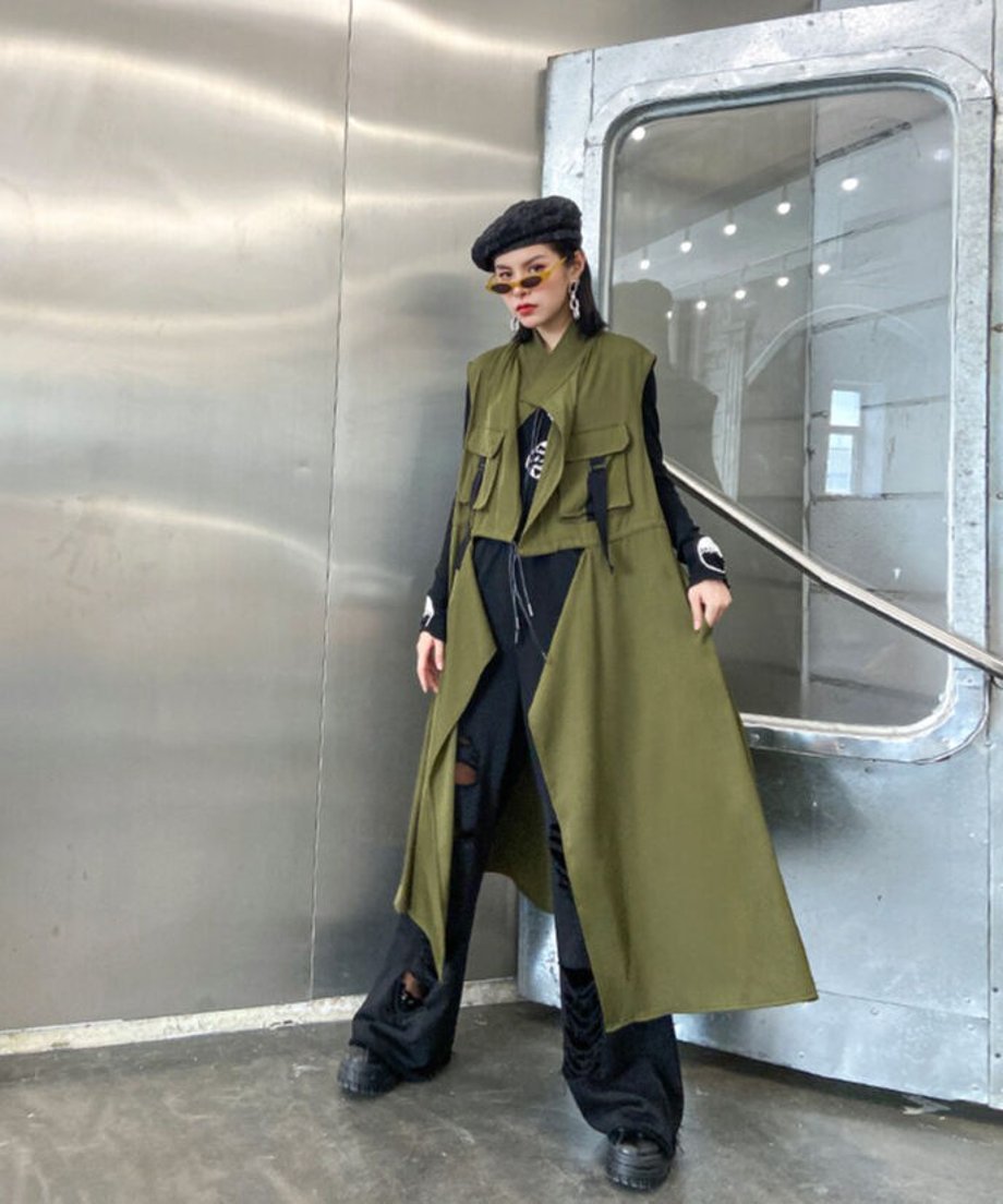 Lilita Lime Long Gilet