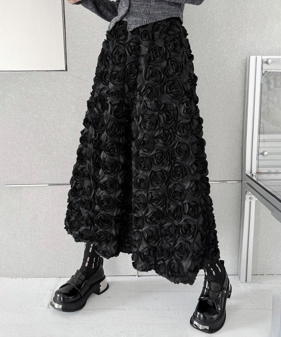 Three-dimensional flower skirt