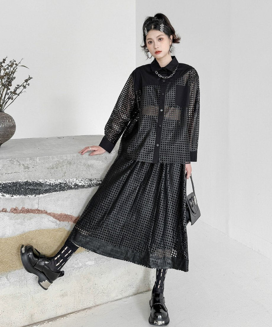 laser cut blouse