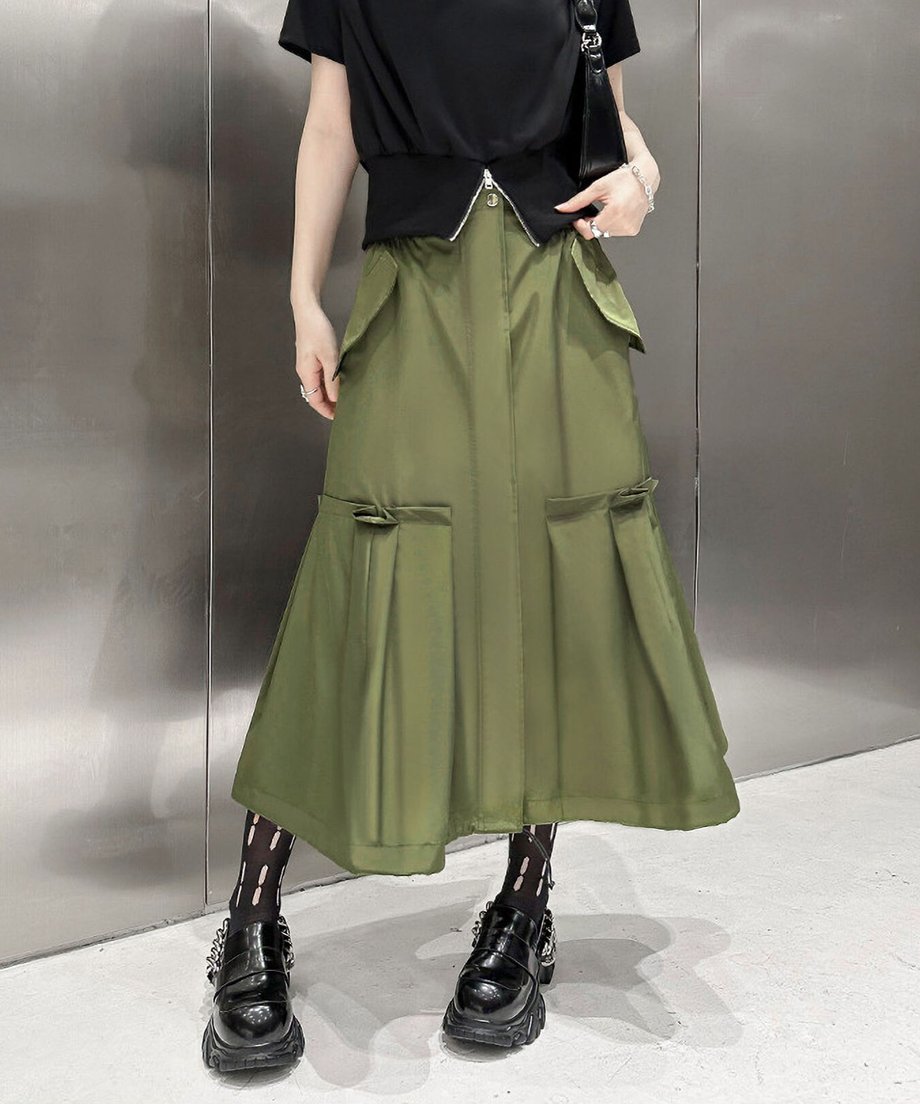 Flap Pocket Mermaid Skirt