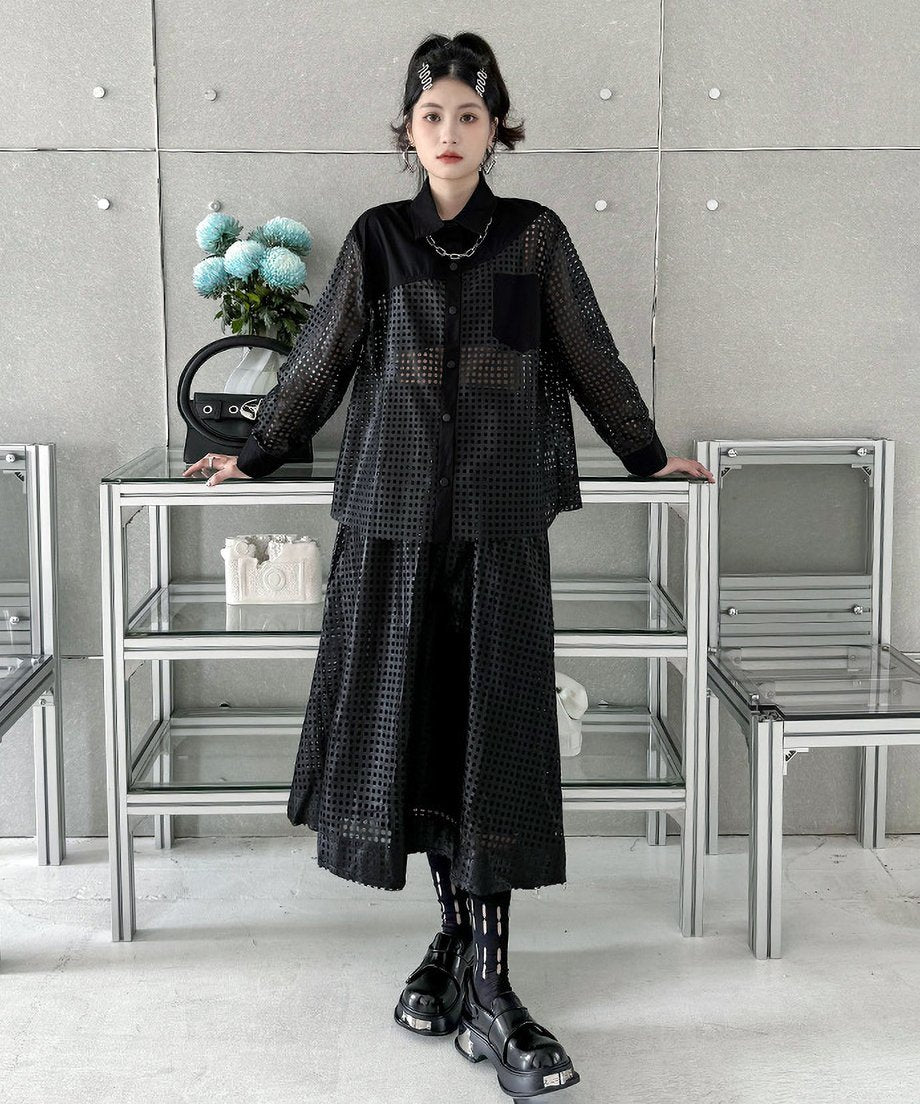 laser cut blouse