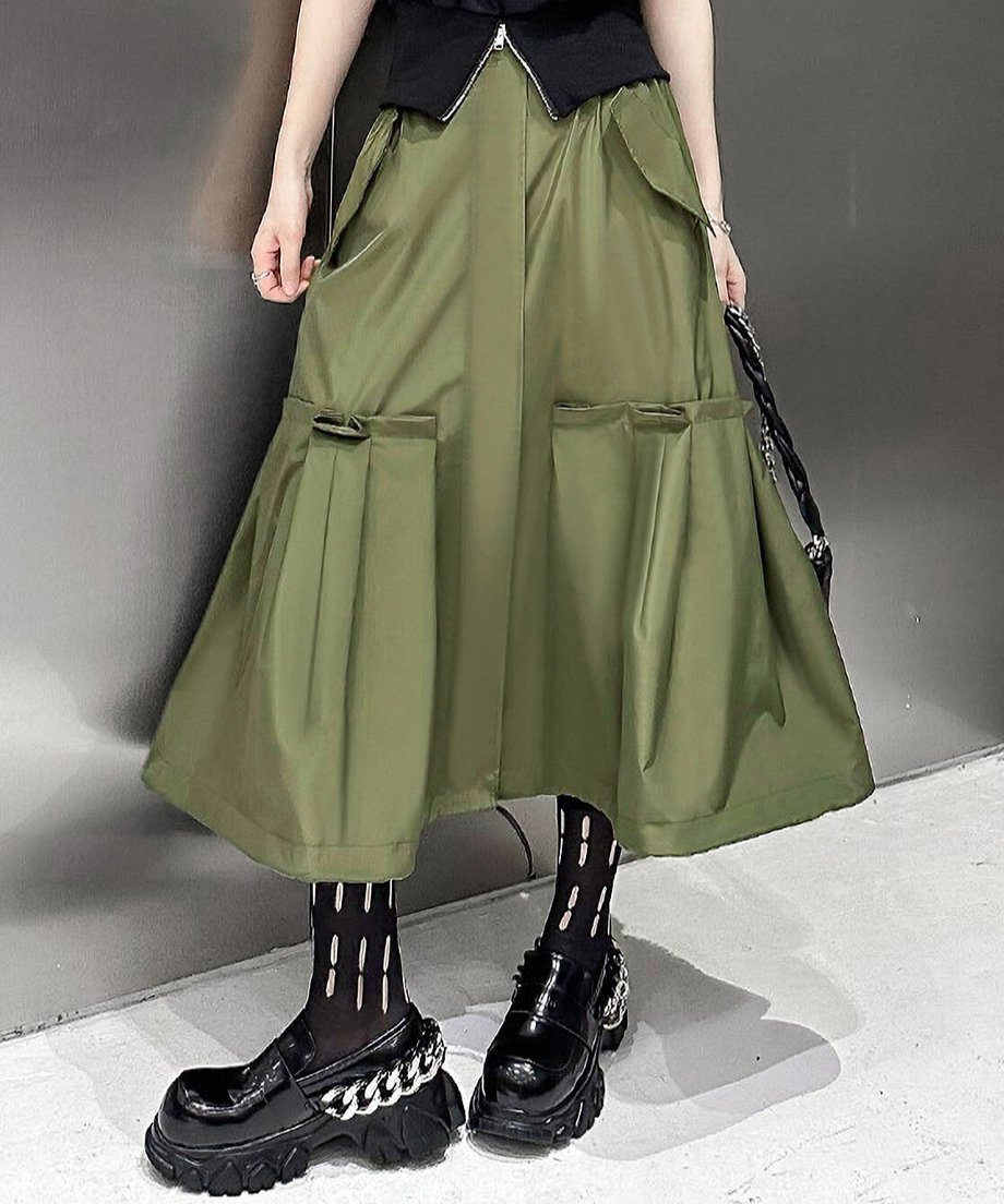 Flap Pocket Mermaid Skirt