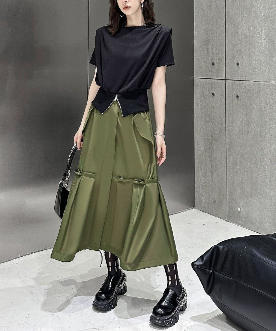 Flap Pocket Mermaid Skirt