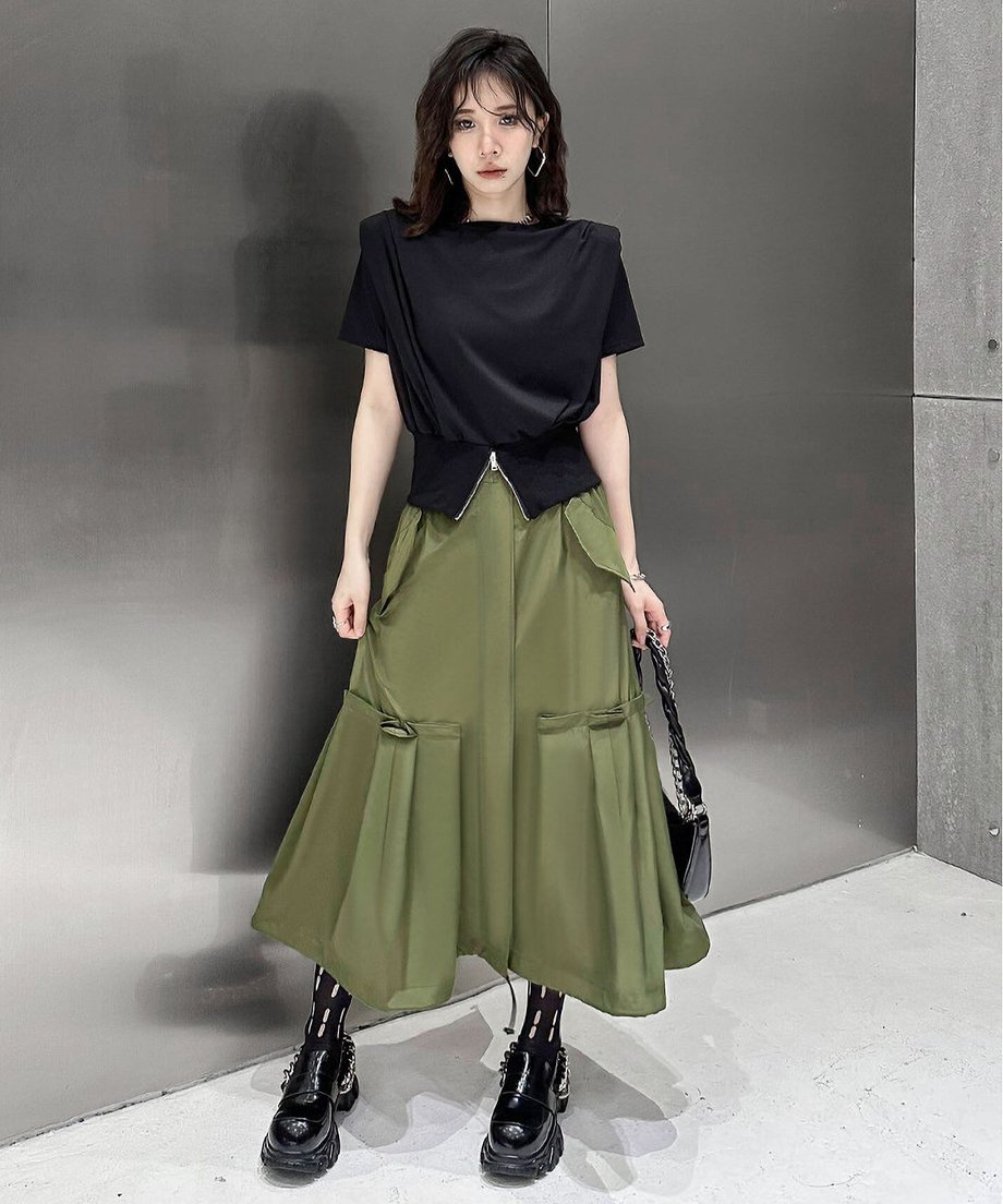 Flap Pocket Mermaid Skirt