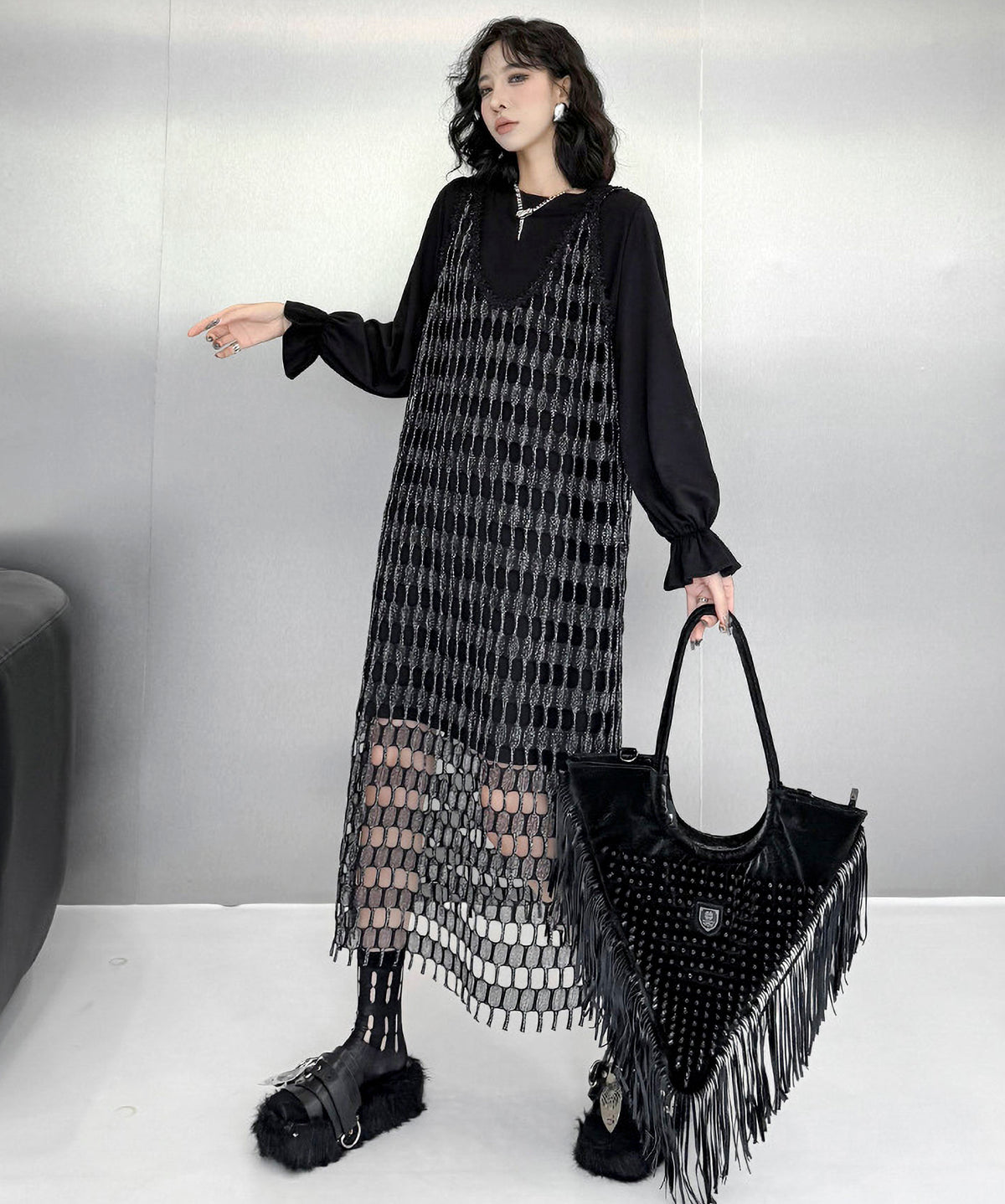 Tassel Triangle Bag