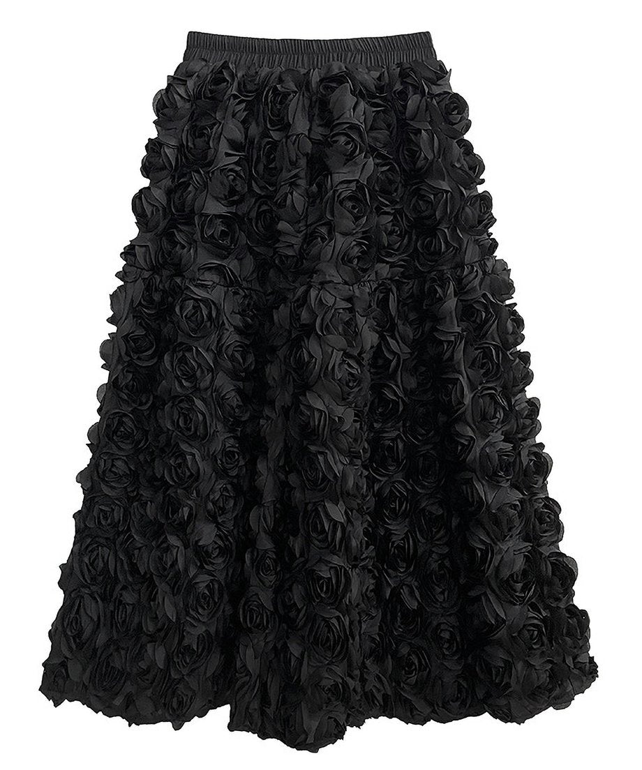 Three-dimensional flower skirt