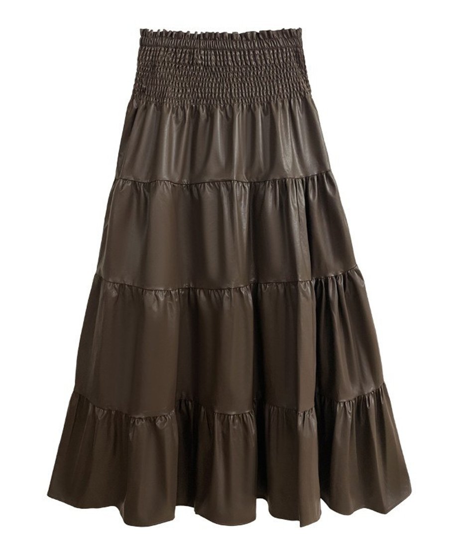 Gathered Flare Skirt