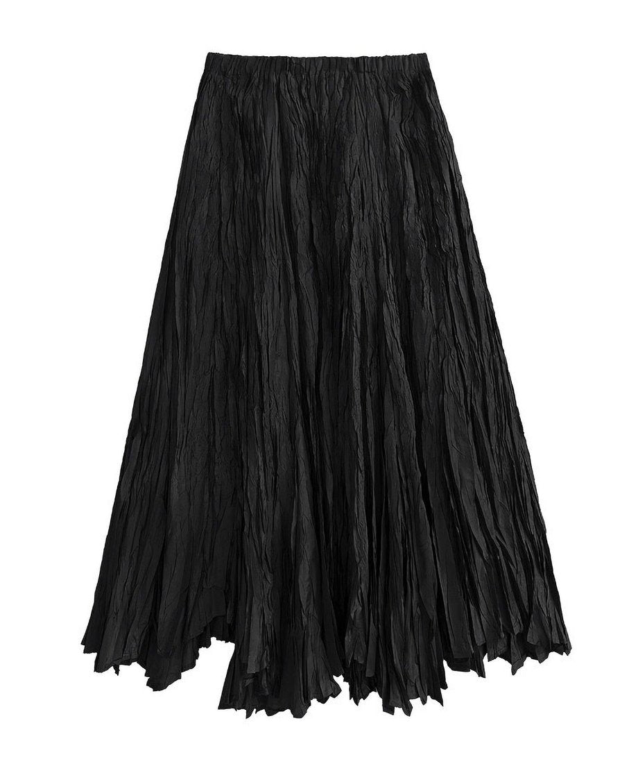 Washer pleated long skirt