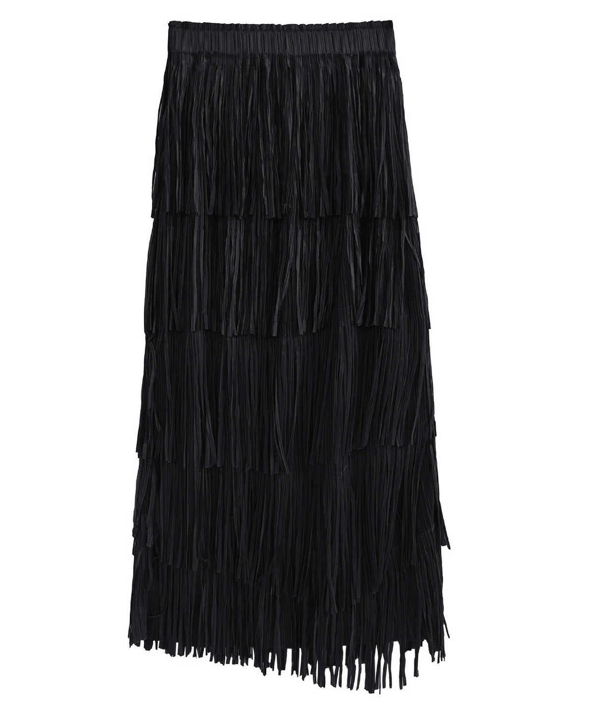 Fringe tiered skirt