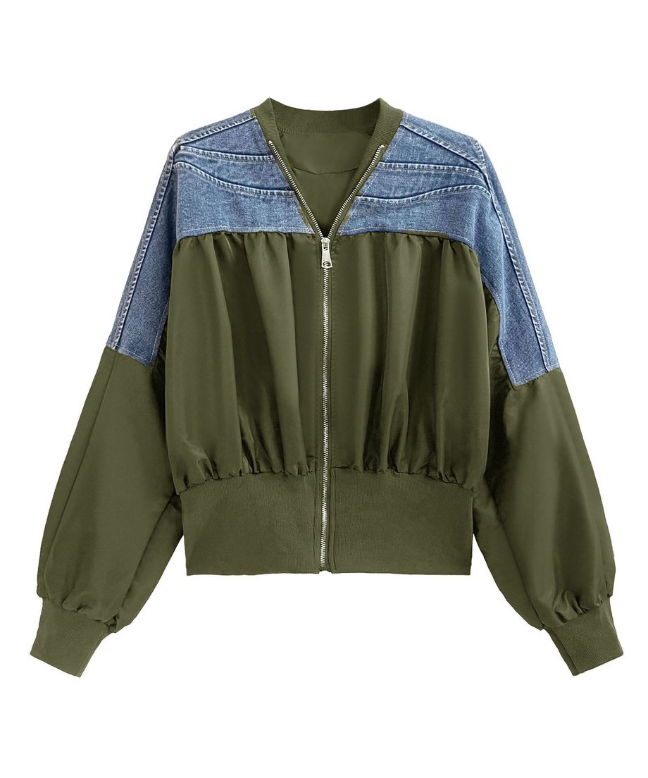No-collar zip jacket