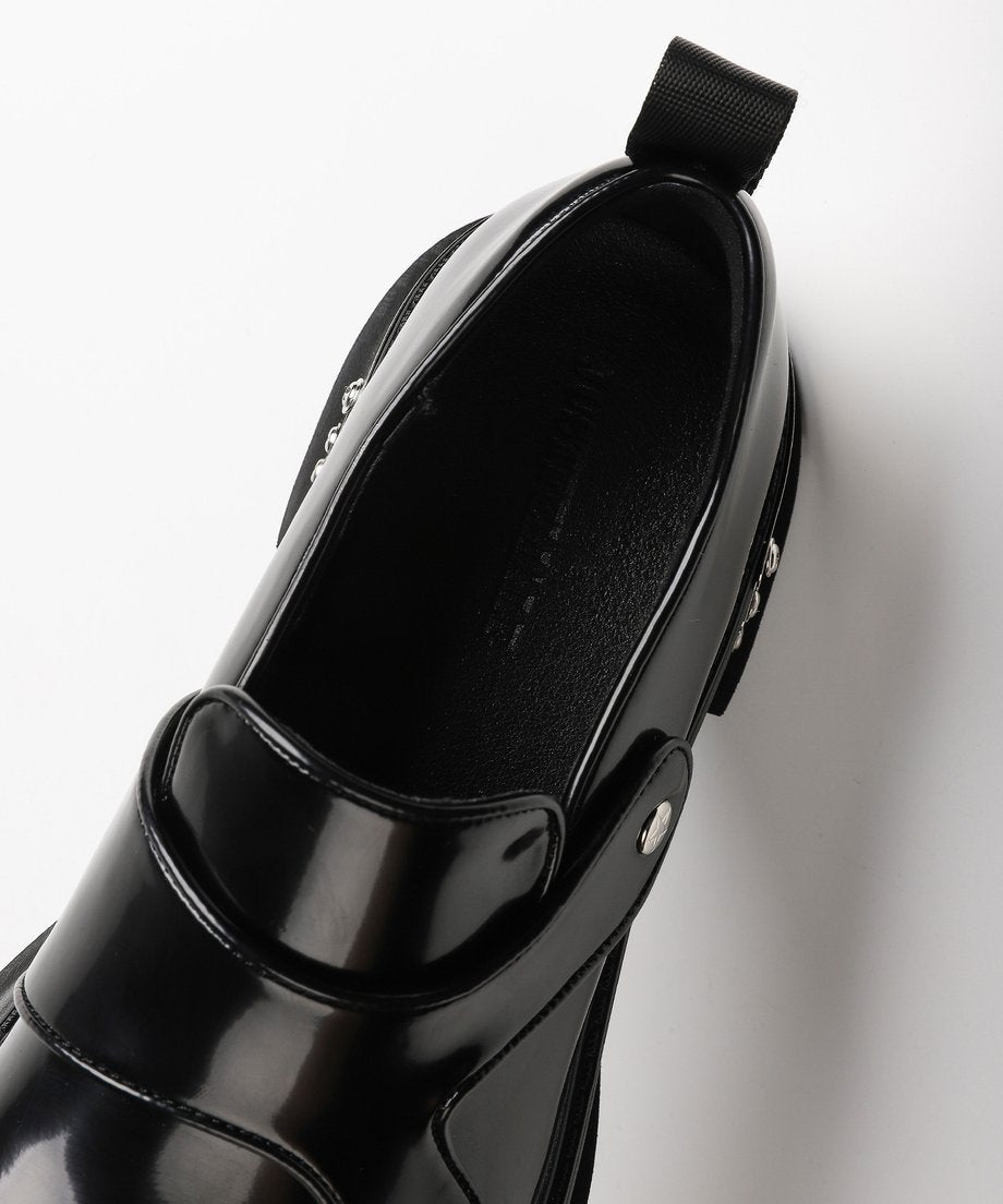 Metal Plate Platform Loafers