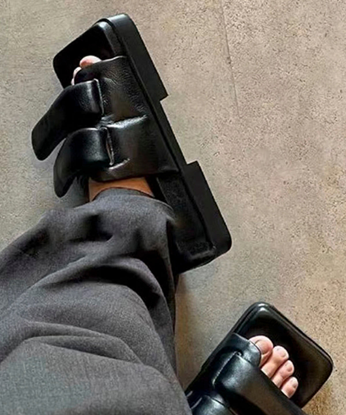 Square sole sandals