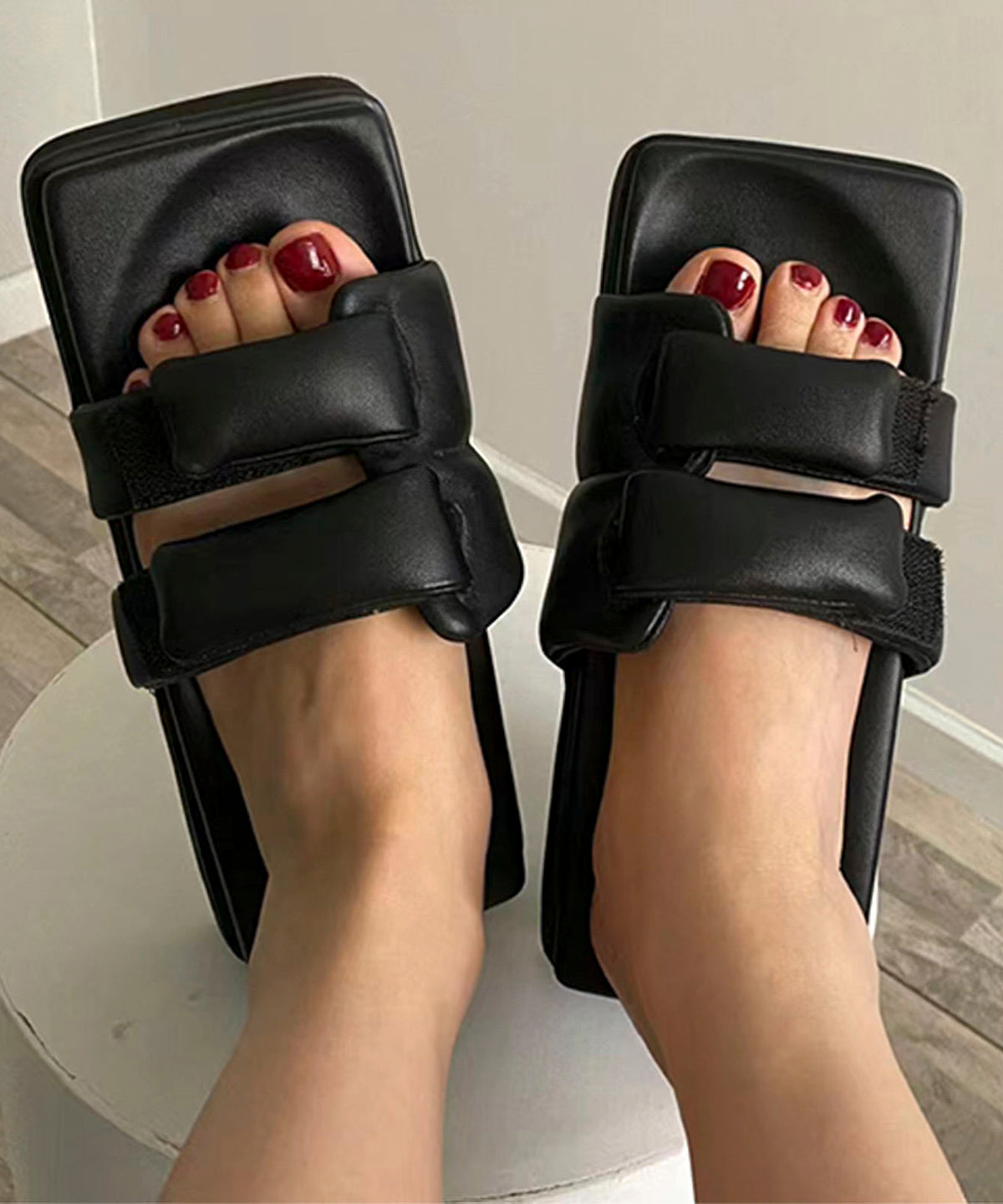 Square sole sandals